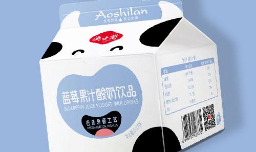 澳士蘭牛奶屋頂盒包裝設(shè)計·卡通系列