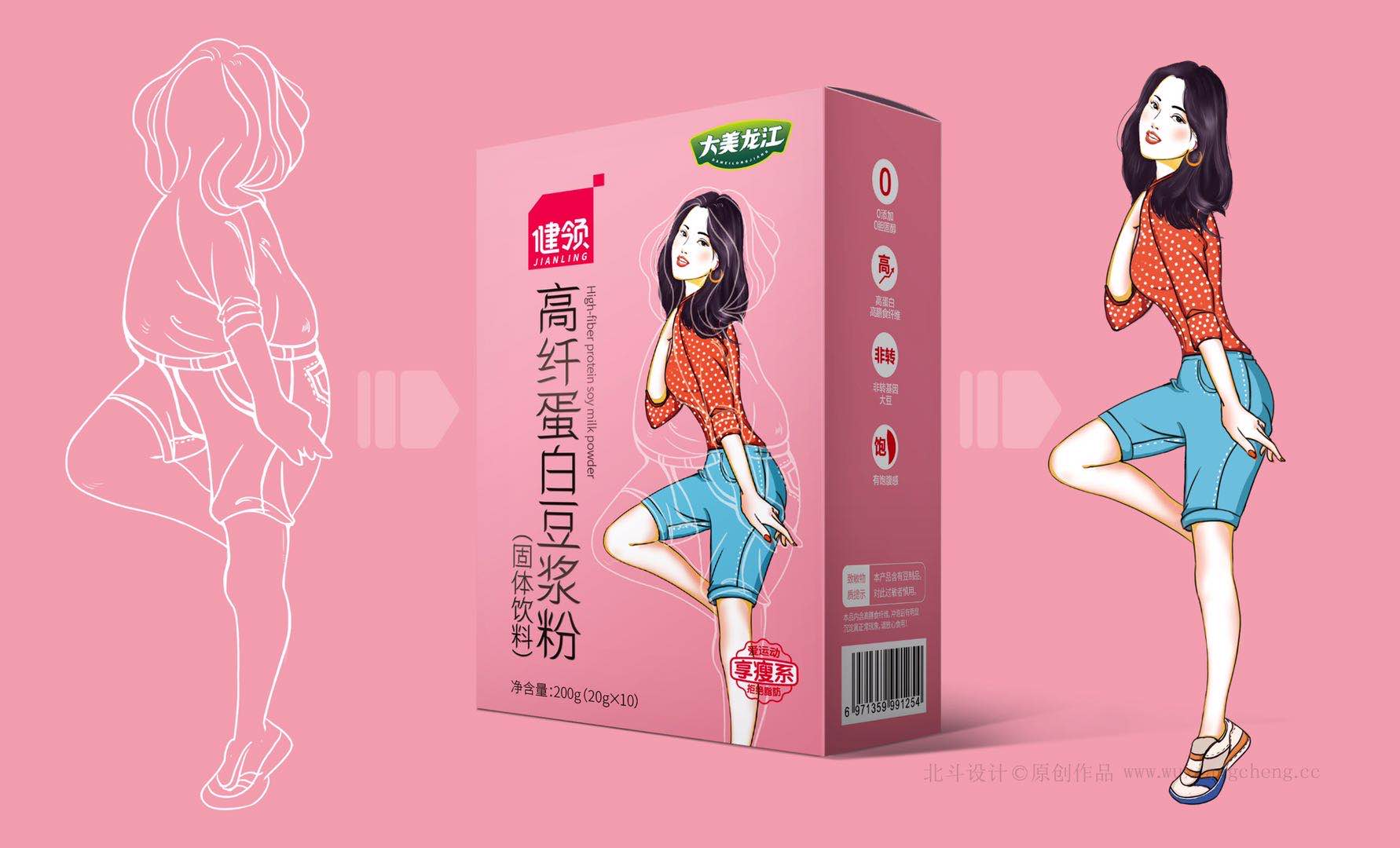 健領(lǐng)高纖蛋白豆?jié){粉