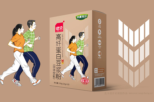 用功能符號(hào)去表現(xiàn)的豆?jié){粉包裝設(shè)計(jì)